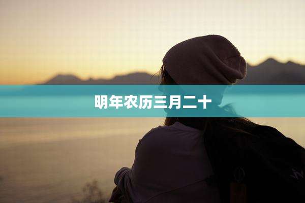明年农历三月二十
