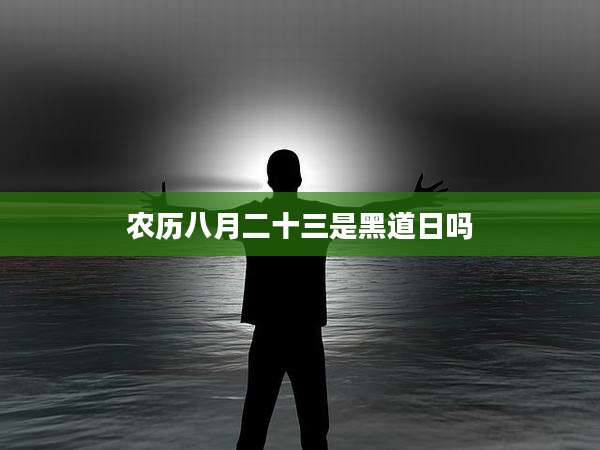 农历八月二十三是黑道日吗