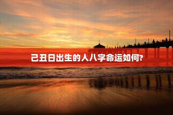 己丑日出生的人八字命运如何?