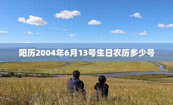 阳历2004年6月13号生日农历多少号