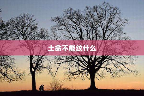 土命不能纹什么