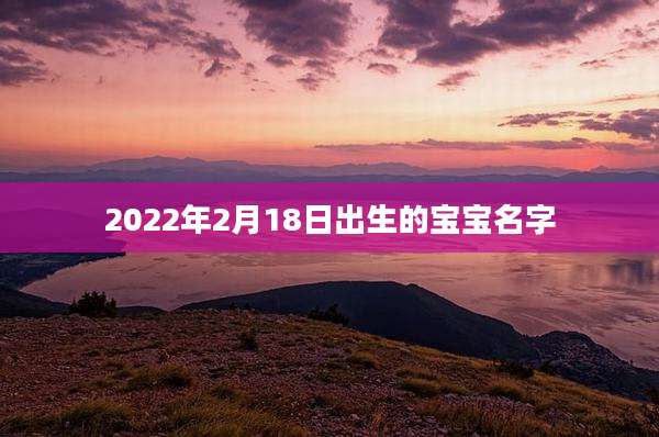 2022年2月18日出生的宝宝名字