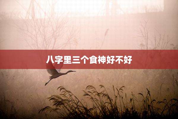 八字里三个食神好不好