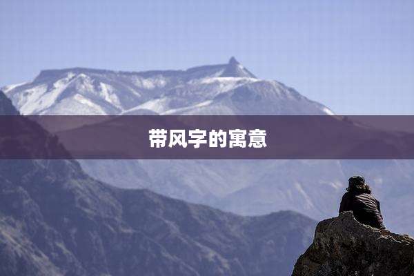 带风字的寓意