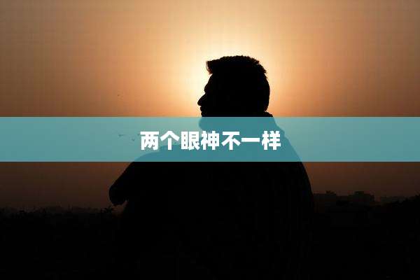 两个眼神不一样