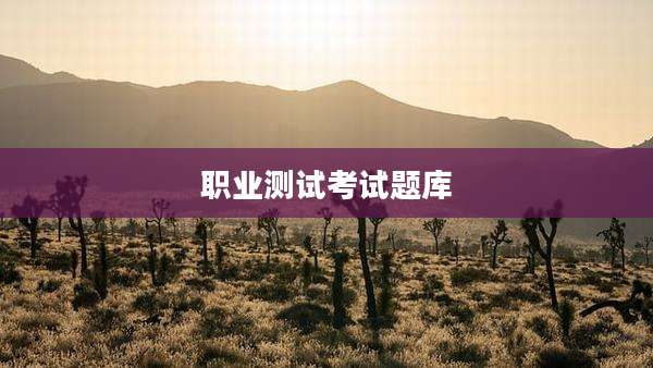 职业测试考试题库
