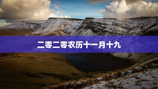 二零二零农历十一月十九