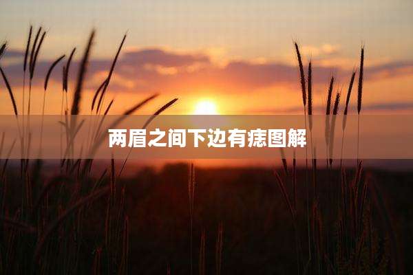 两眉之间下边有痣图解