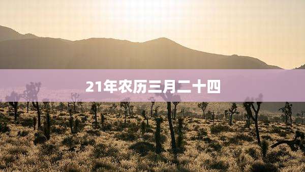 21年农历三月二十四