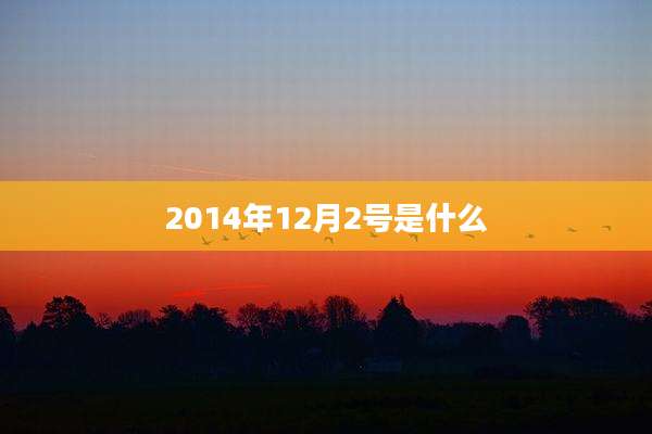 2014年12月2号是什么