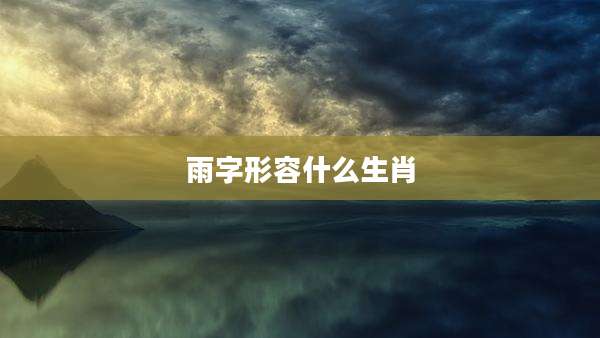 雨字形容什么生肖