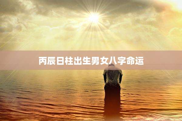 丙辰日柱出生男女八字命运