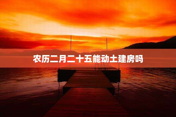 农历二月二十五能动土建房吗