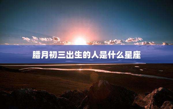 腊月初三出生的人是什么星座