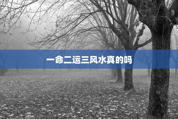 一命二运三风水真的吗