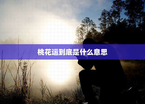 桃花运到底是什么意思