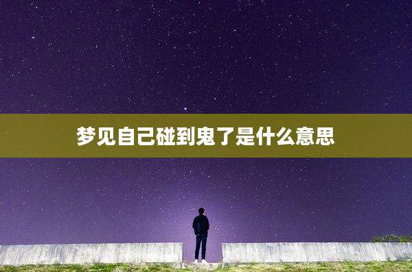 梦见自己碰到鬼了是什么意思