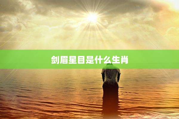剑眉星目是什么生肖