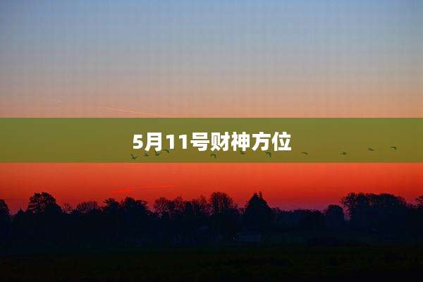 5月11号财神方位