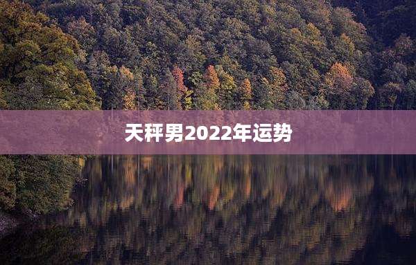 天秤男2022年运势