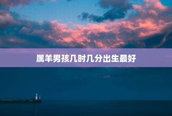 属羊男孩几时几分出生最好