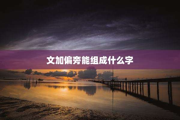 文加偏旁能组成什么字