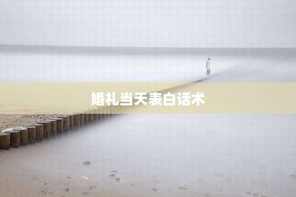 婚礼当天表白话术