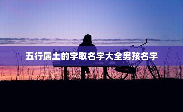 五行属土的字取名字大全男孩名字
