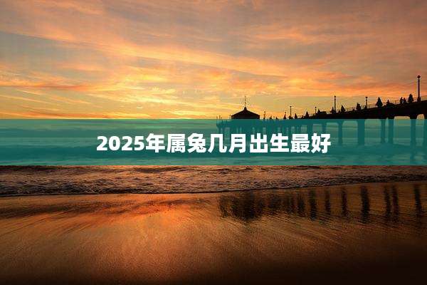 2025年属兔几月出生最好