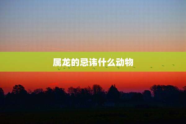 属龙的忌讳什么动物