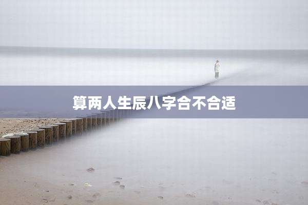 算两人生辰八字合不合适