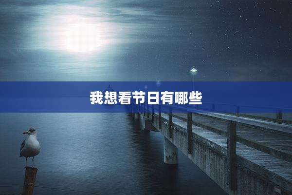 我想看节日有哪些