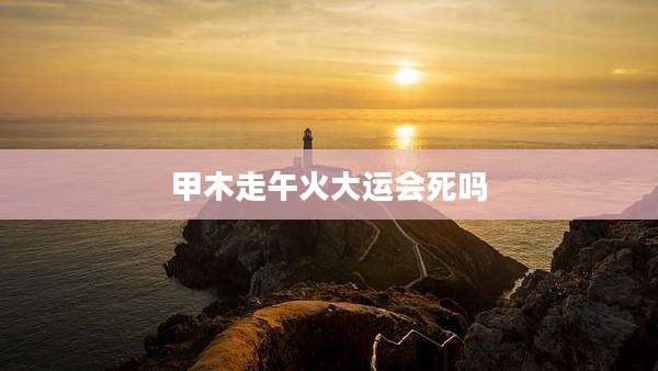 甲木走午火大运会死吗