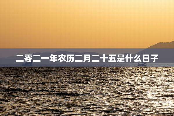 二零二一年农历二月二十五是什么日子