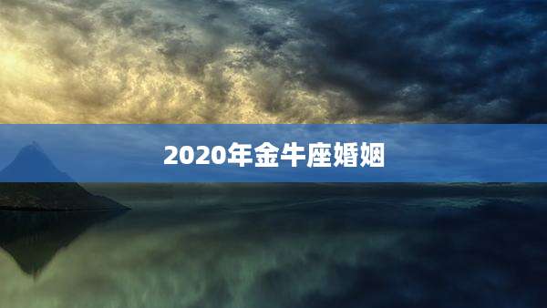 2020年金牛座婚姻