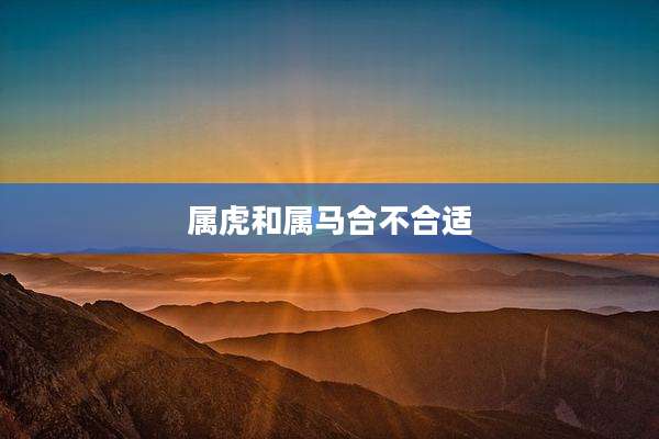 属虎和属马合不合适