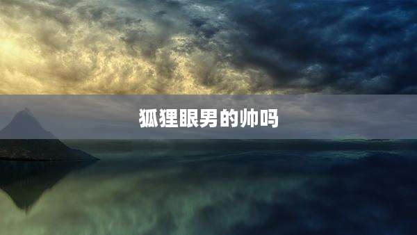 狐狸眼男的帅吗