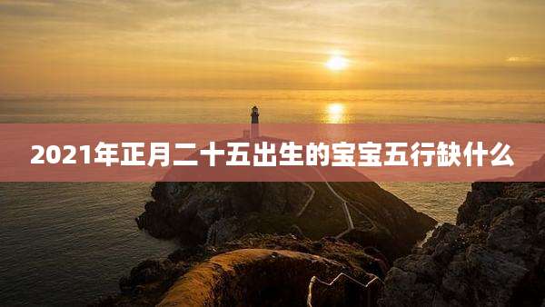 2021年正月二十五出生的宝宝五行缺什么