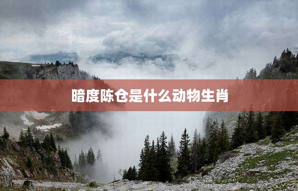 暗度陈仓是什么动物生肖