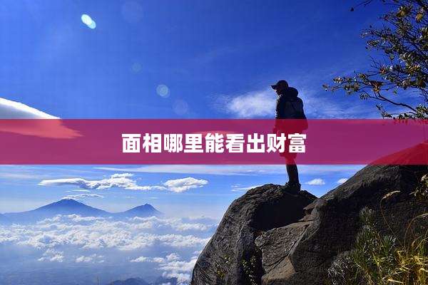 面相哪里能看出财富