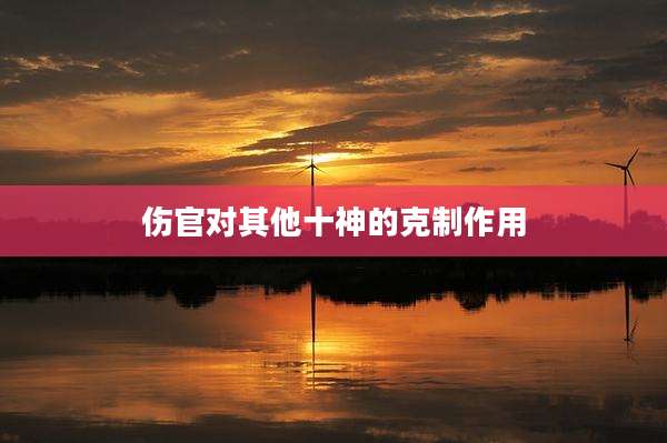 伤官对其他十神的克制作用