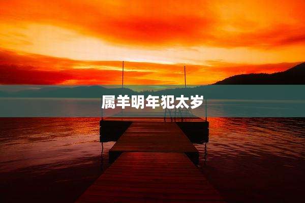 属羊明年犯太岁