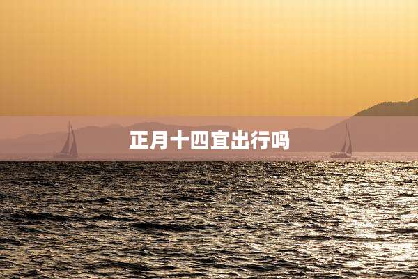 正月十四宜出行吗