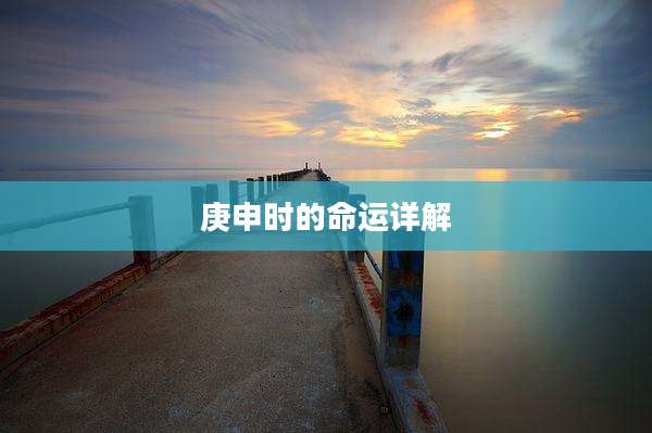 庚申时的命运详解
