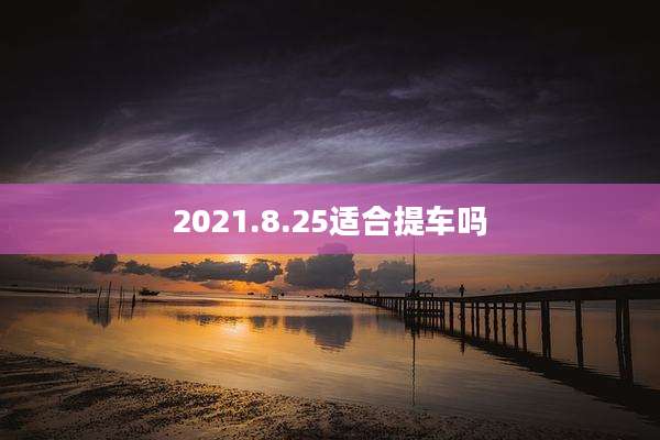 2021.8.25适合提车吗