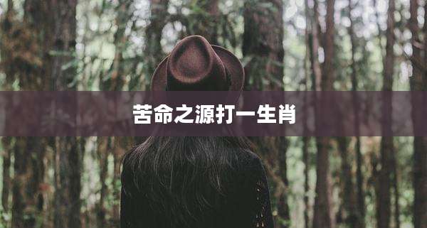 苦命之源打一生肖