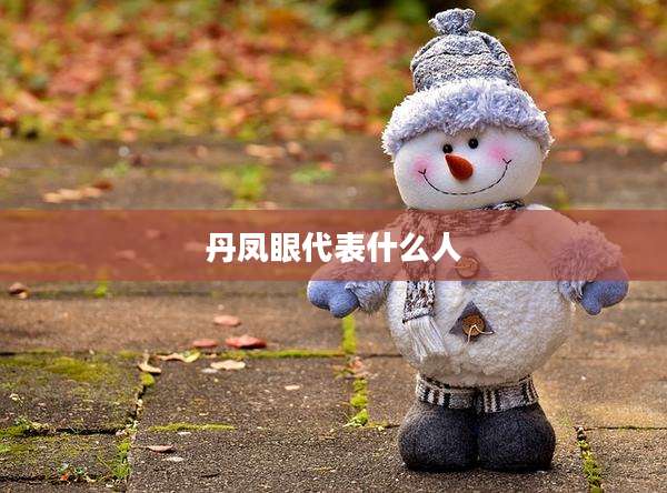 丹凤眼代表什么人