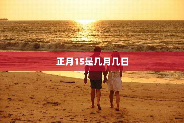 正月15是几月几日