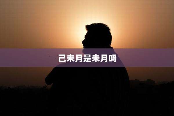己未月是未月吗