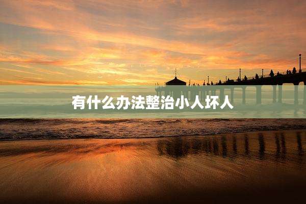 有什么办法整治小人坏人